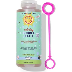image:imageCalifornia Baby Calming Lavender Bubble Bath  100 PlantBased Kids Bubble Bath  Gentle Baby Bubble Bath  Free Bubble Wand  384 mL  13oz