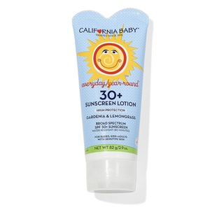 image:imageCalifornia Baby Everyday SPF 30 Sunscreen  Mineral Based  Titanium Dioxide  Travel Size Baby Sunscreen for Face  Body  Floral Scent  29oz