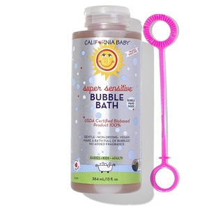 image:imageCalifornia Baby Super Sensitive Bubble Bath  100 PlantBased Kids Bubble Bath  Gentle Unscented Baby Bubble Bath  Free Bubble Wand  384 mL  13oz