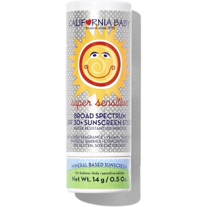 image:imageCalifornia Baby Super Sensitive SPF 30 Sunscreen Stick  Unscented Baby Sunscreen for Face  Body  Travel Size Mineral  05oz